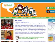 Tablet Screenshot of langokidsirvine.com